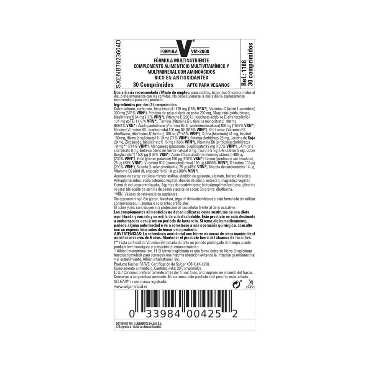 Fórmula VM-2000 90 comprimés