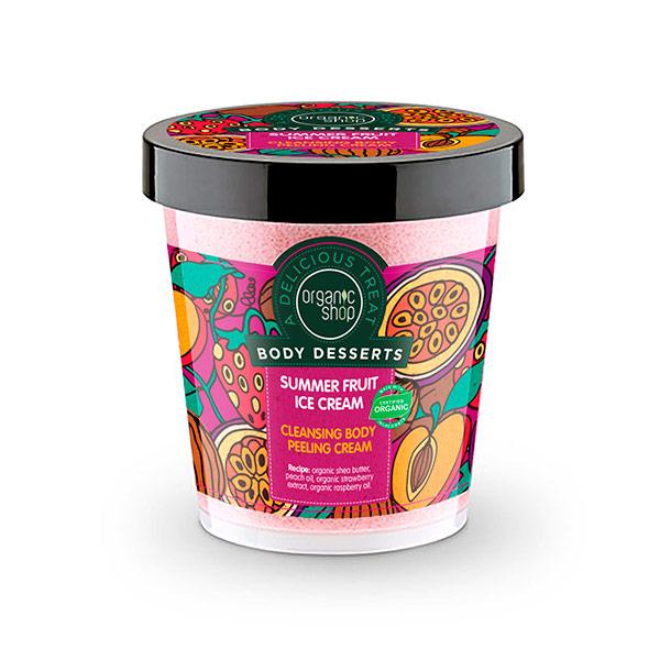 Crema-peeling Limpiadora corporal helado de frutas de verano Organic Shop 450 ml