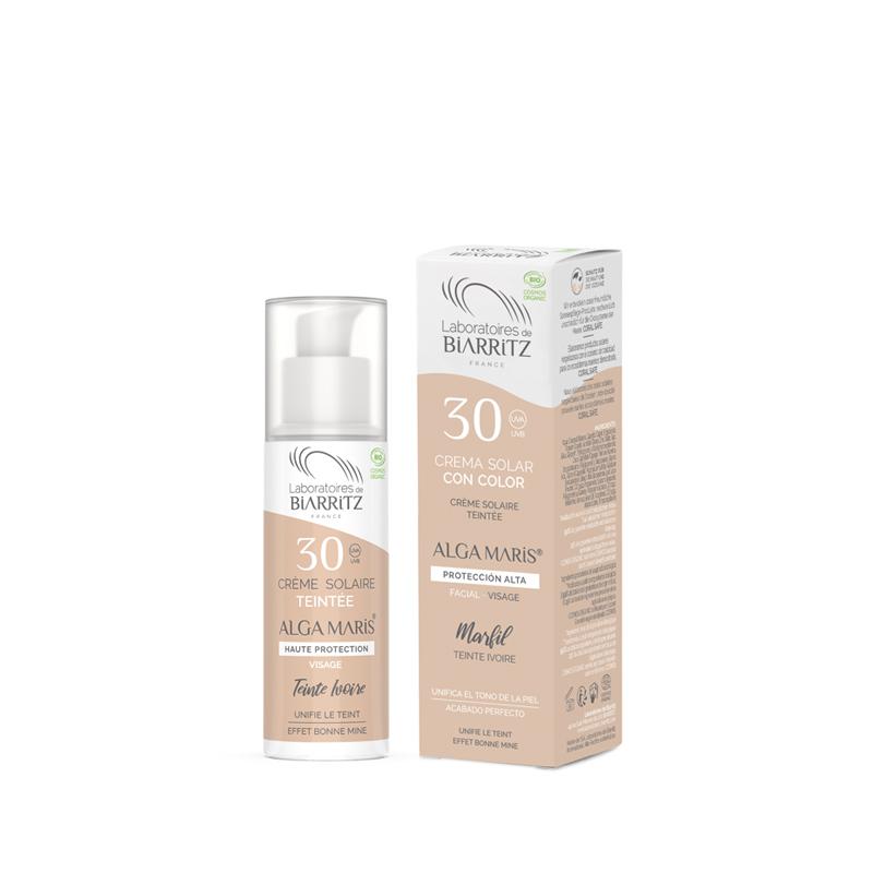 Crema Protector Solar Facial Color Marfil SPF30 Alga Maris 50 ml