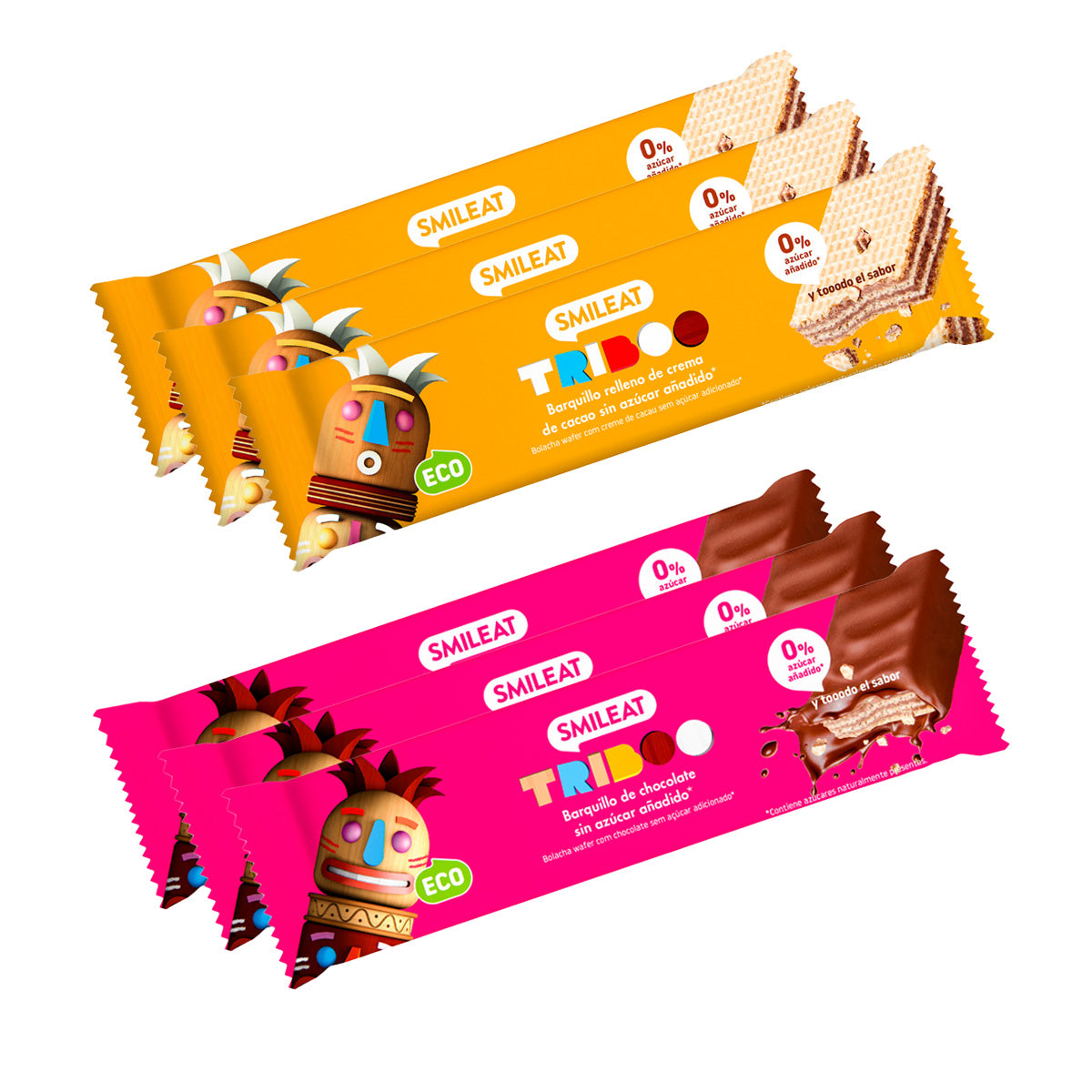 Pack mix 6x Barrita barquillo 30g ECO - Smileat