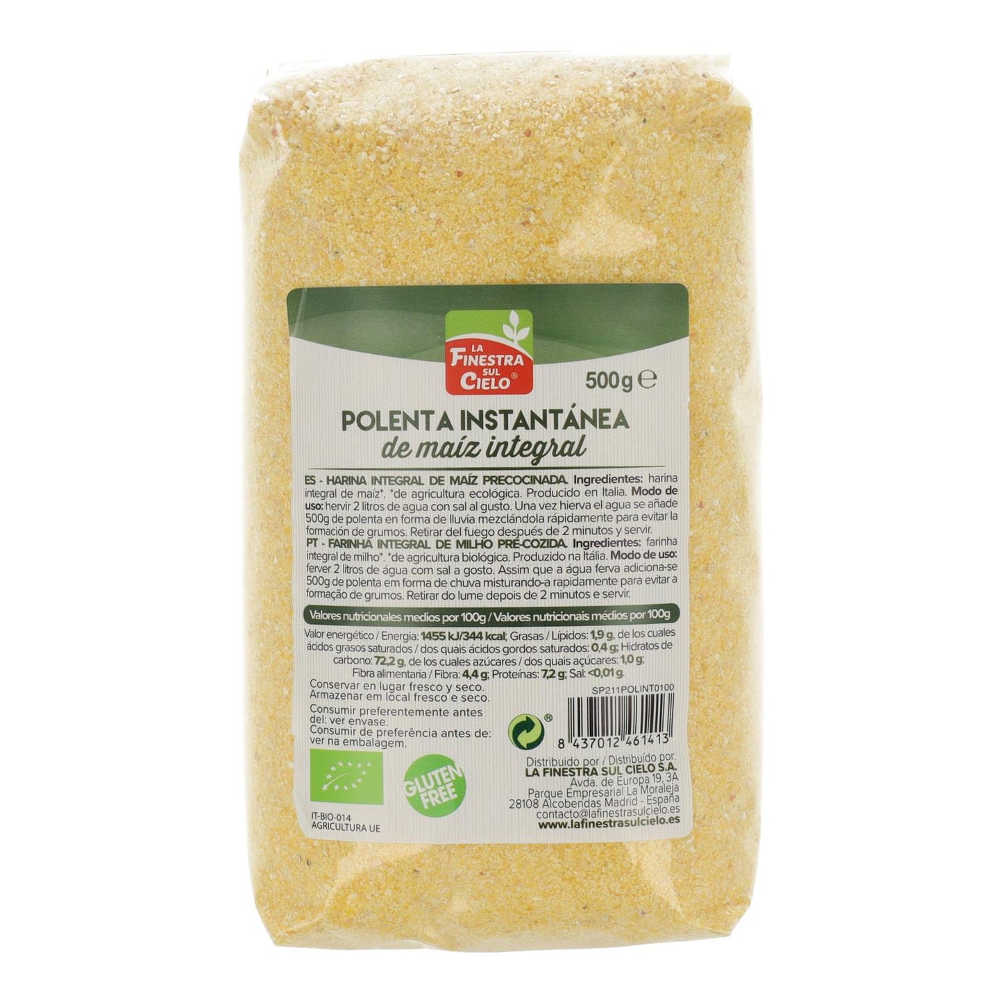 Polenta Instantánea Integral La Finestra Sul Cielo 500 gr