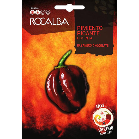 Semillas Pimiento Picante Habanero Chocolate Rocalba