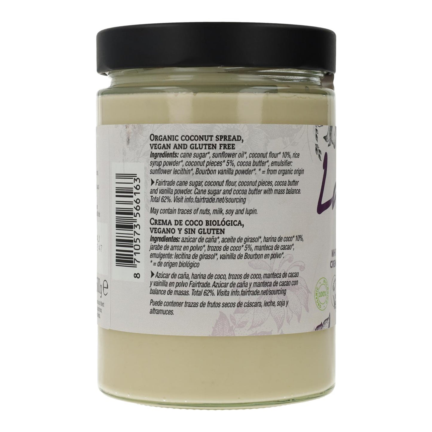 Crema Blanca con Coco vegana La Vida Vegan