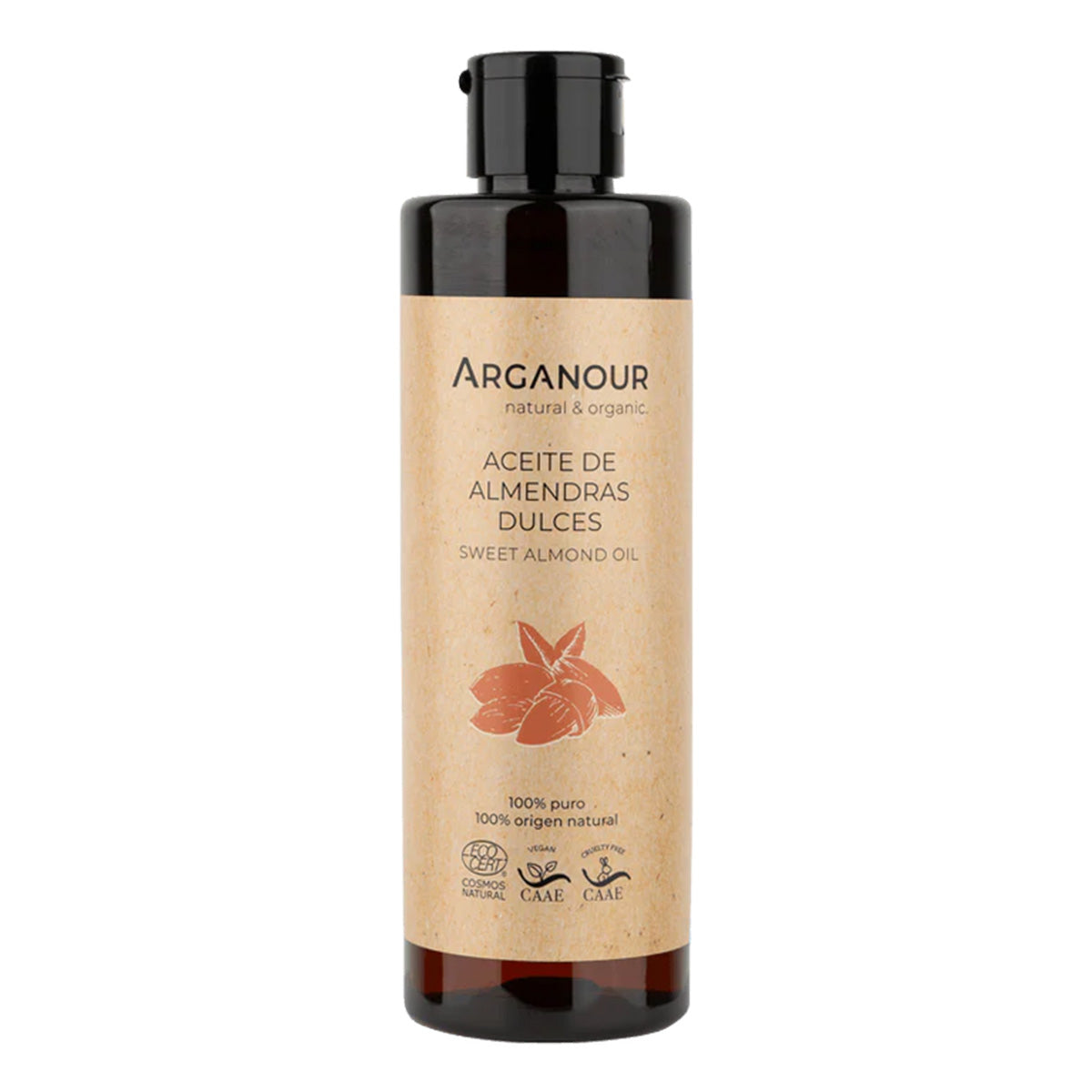 Aceite de almendras dulces 100% puro Arganour 250ml