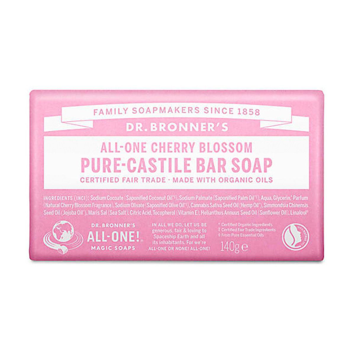 Jabón en pastilla Flor de Cerezo Dr.Bronner's 140 g
