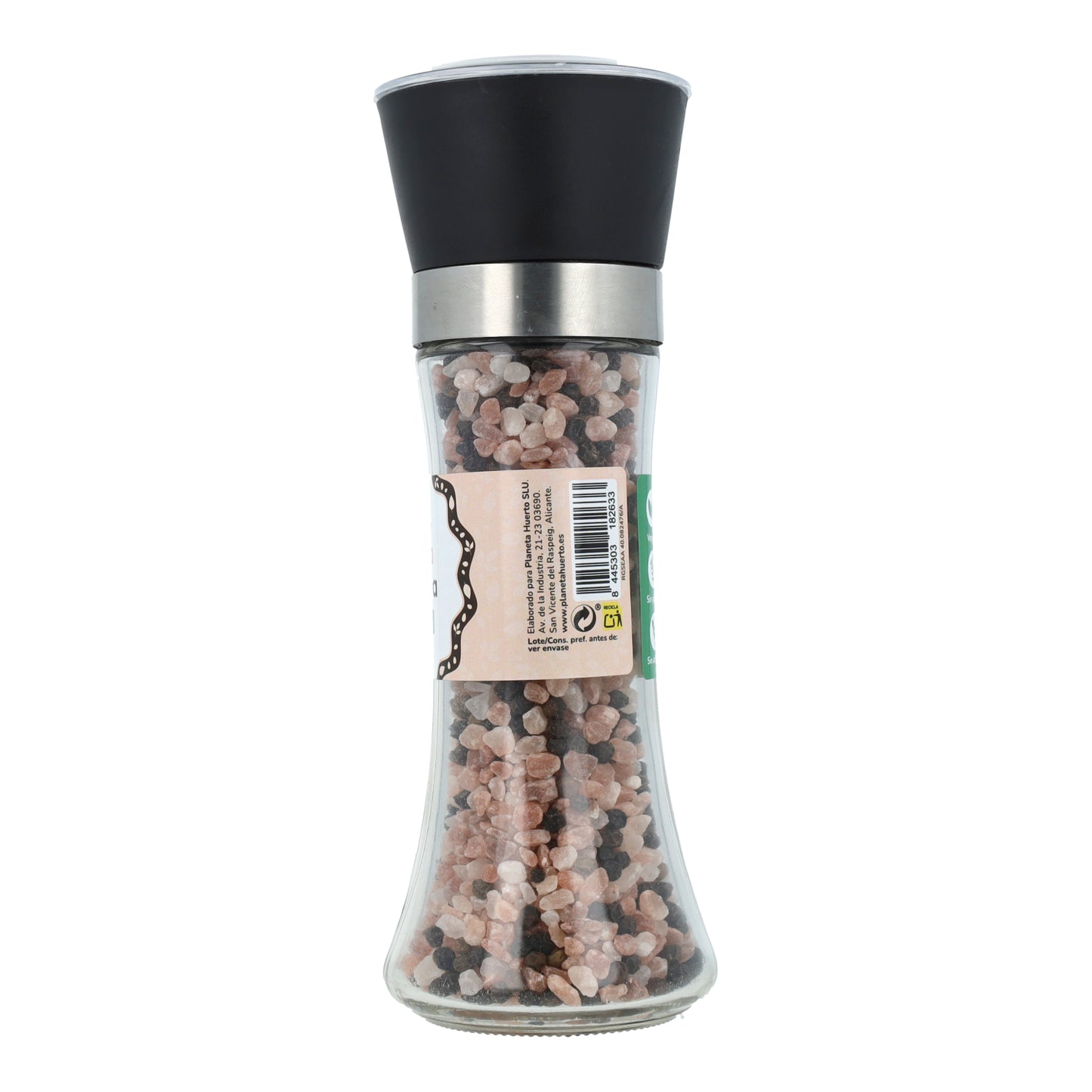 Molinillo sal rosa con pimienta negra grano Bio ECO Planeta Huerto 200g