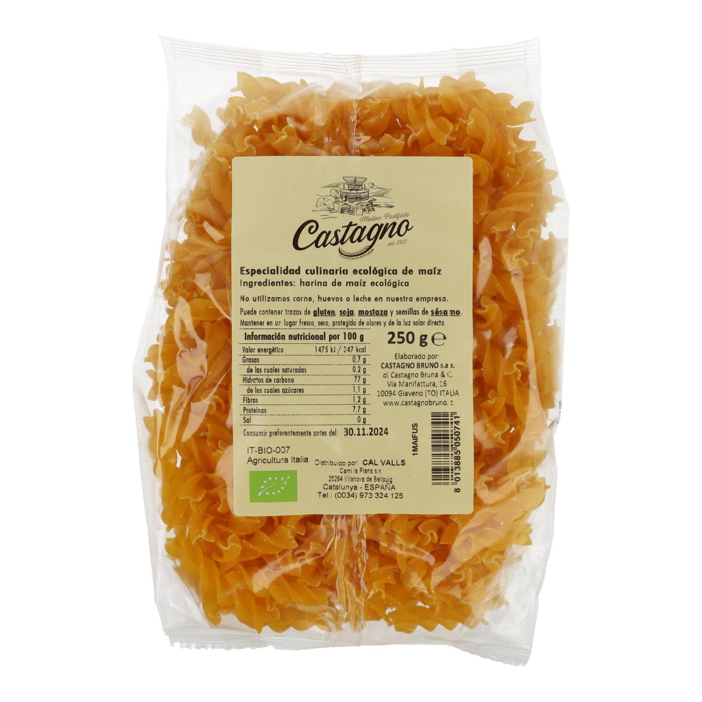 Espirales Maíz ECO Castagno 250 g