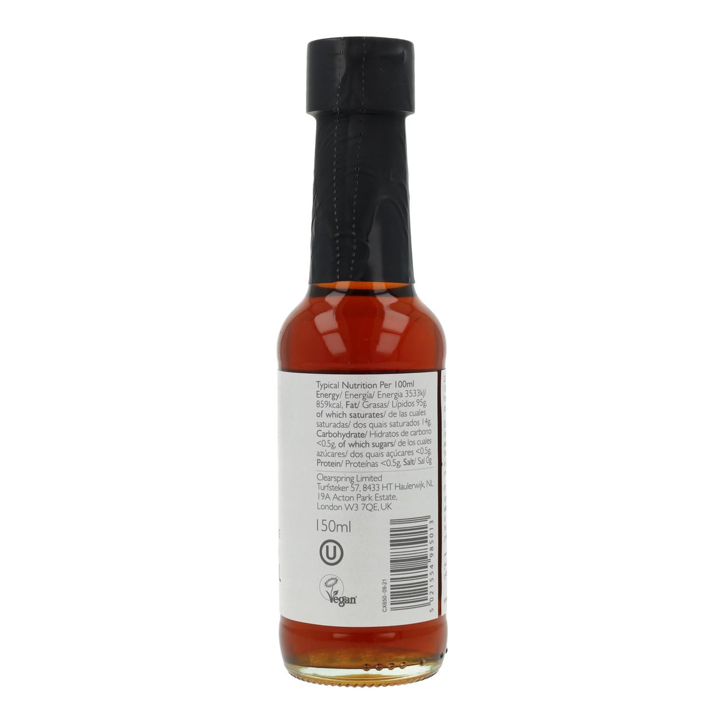 Aceite de sésamo tostado Clearspring, 150 ml