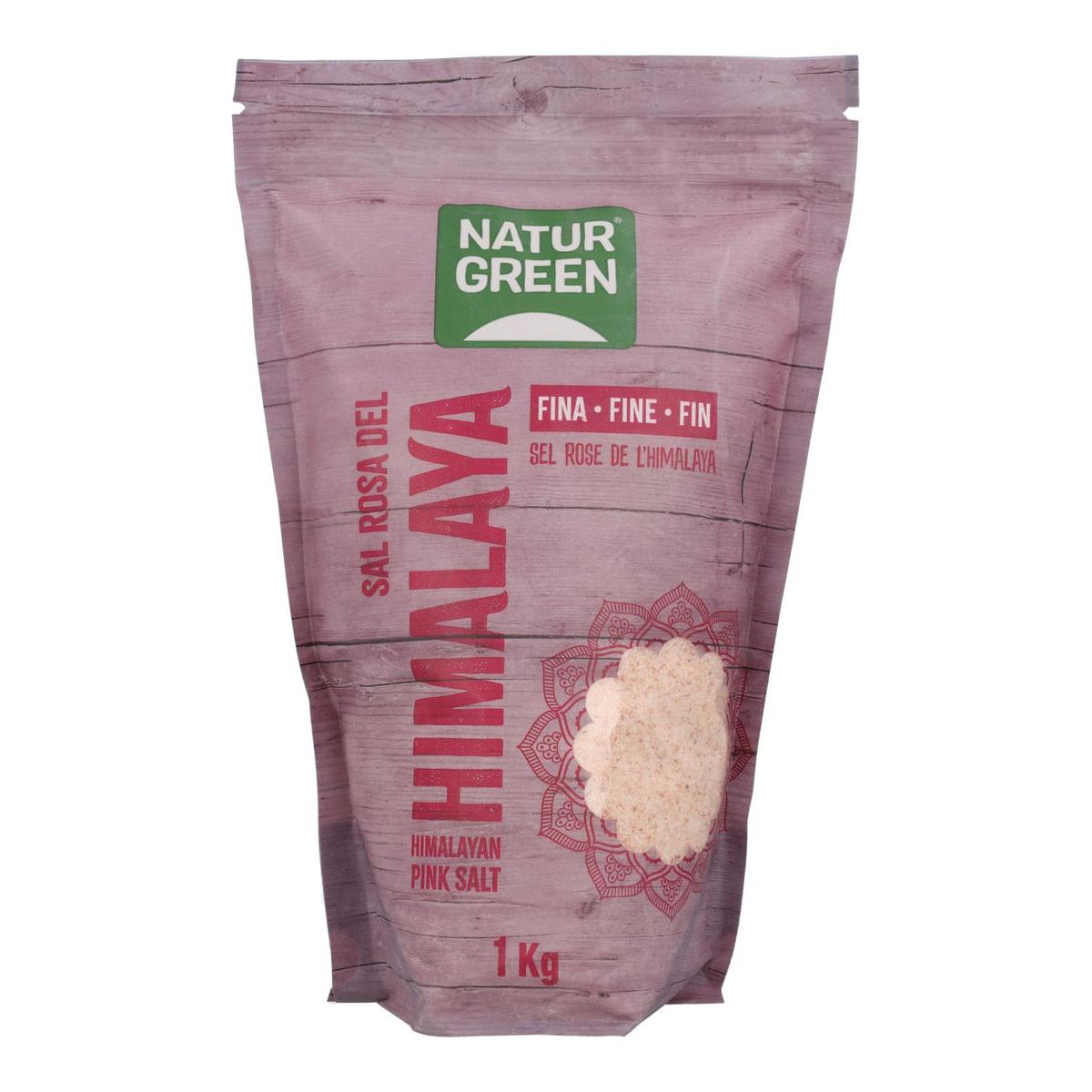 Pack 2 uds Sal rosa del Himalaya fina Naturgreen 1 kg
