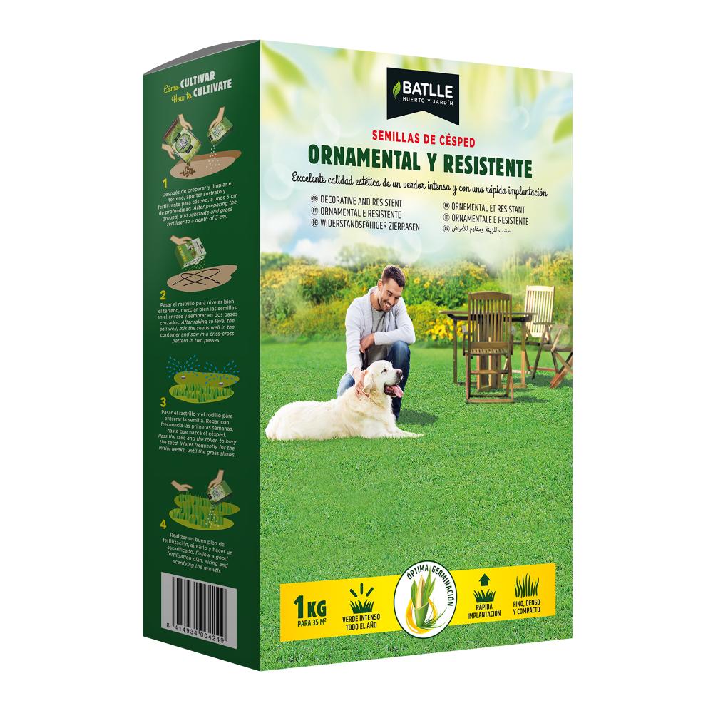 Semillas césped ornamental y resistente Batlle 1 Kg