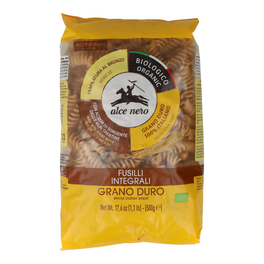 Fusilli de trigo duro integral ecológico de grano duro unidad Alce Nero 500 g
