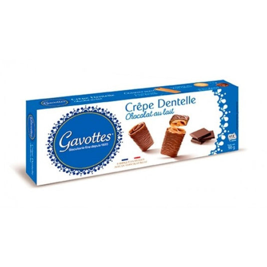 Crepes recubiertos de chocolate con leche Gavottes 90g