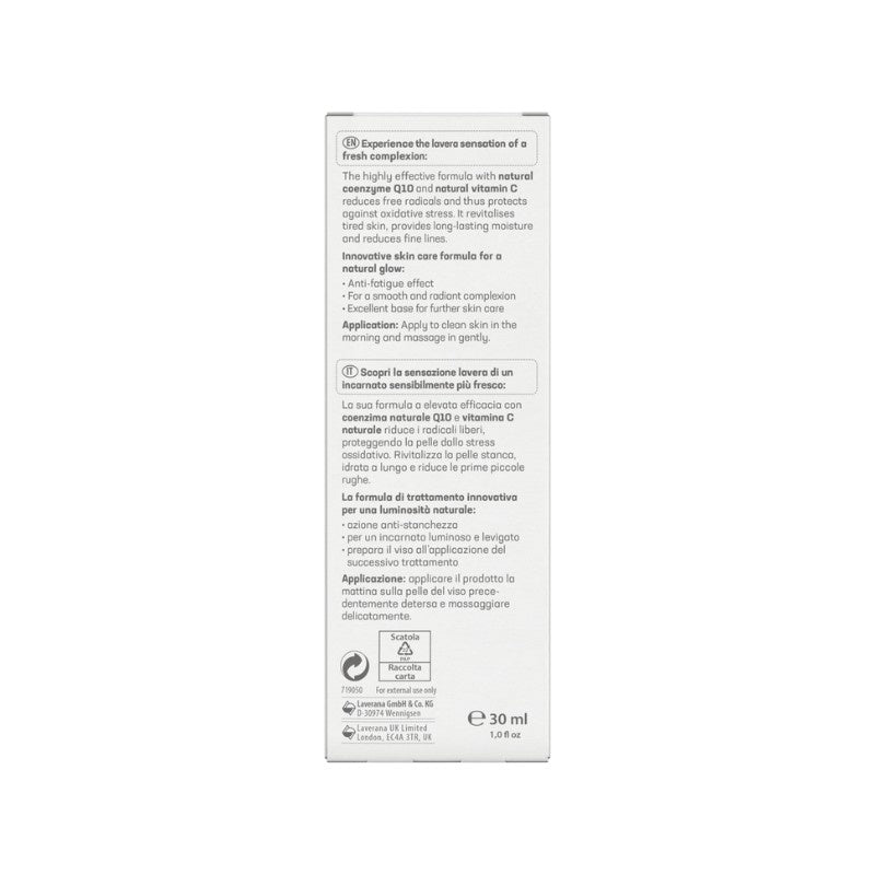 Serum facial glow by nature q10 vit c Lavera 30 ml