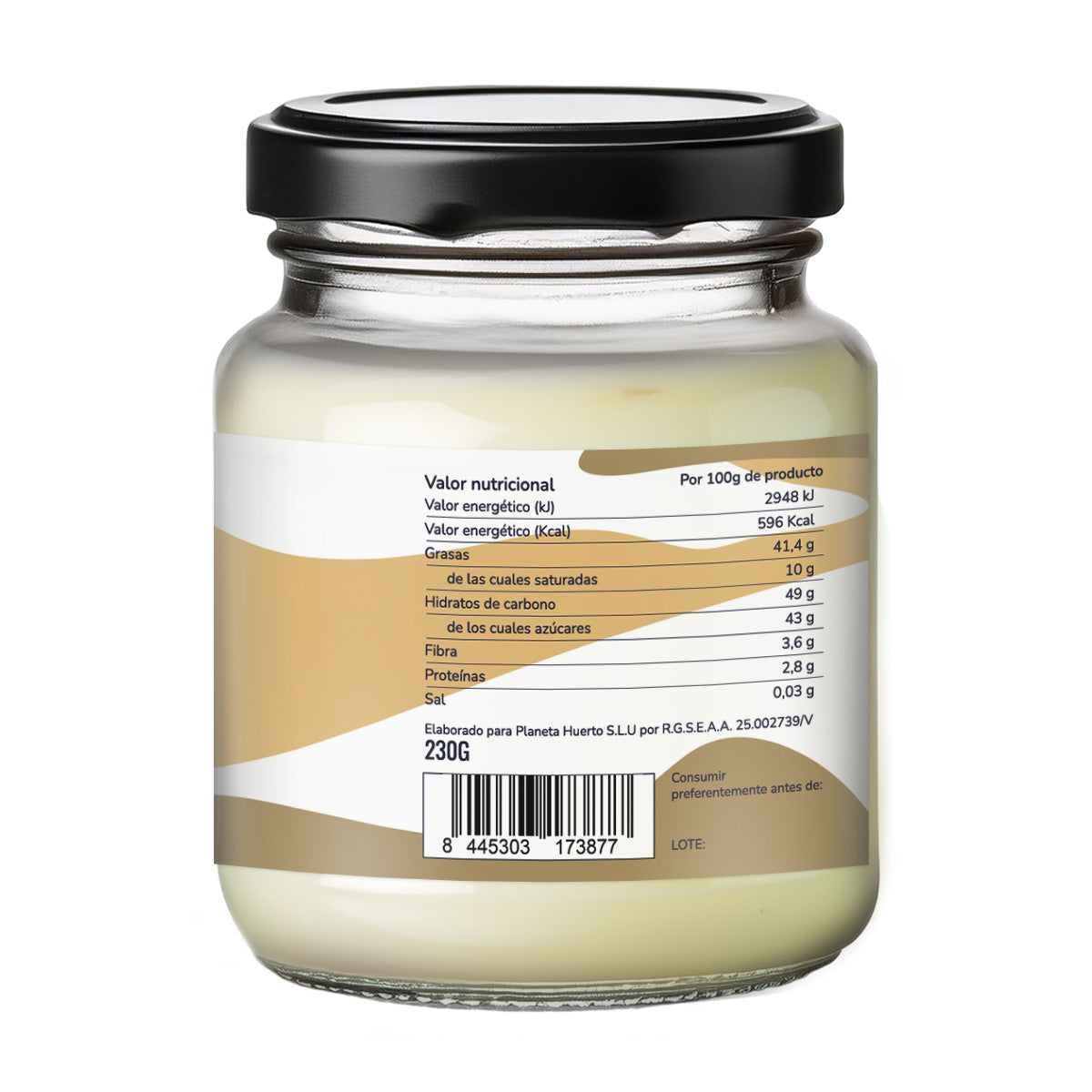 Crema de chocolate blanco vegano ECO Planeta Huerto 230 gr