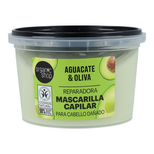 Mascarilla Capilar Reparadora Express Aguacate y Oliva Organic Shop 250 ml