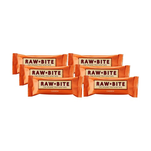 Pack x 6 Barritas ecológica Raw-Bite Anacardos 50 g