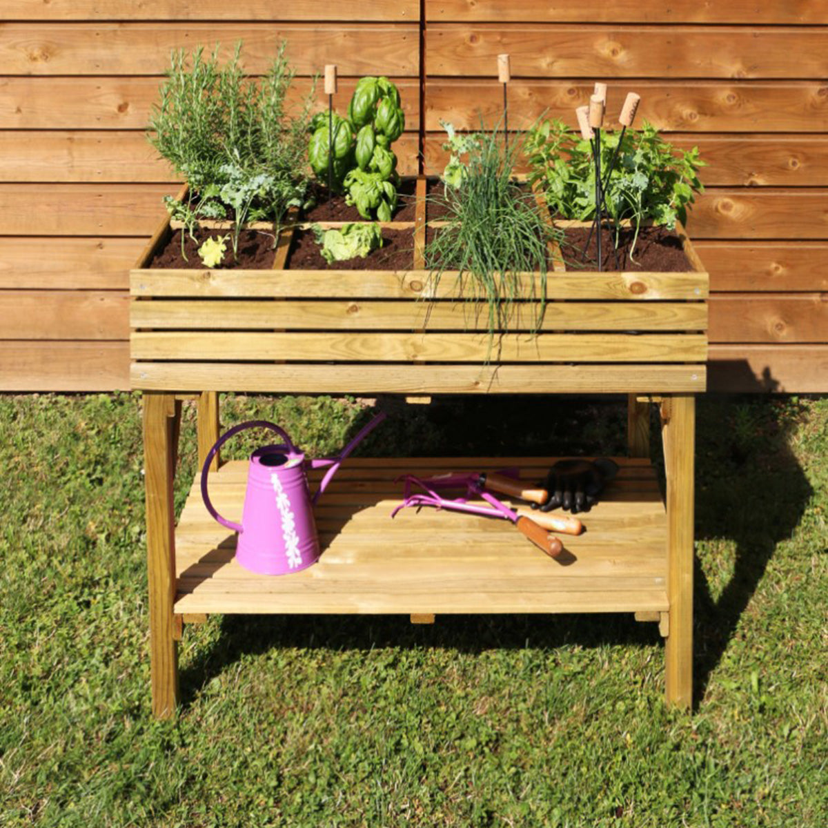 Huerto elevado de madera Kub 100 cm 100 L