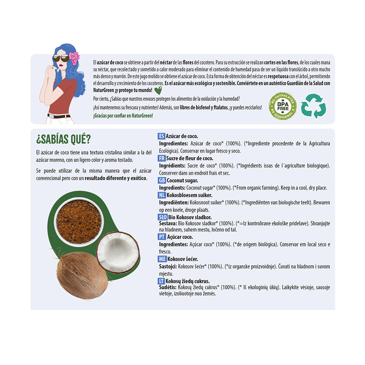Azúcar de Coco Naturgreen 300 g
