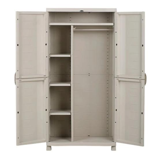 Armario Escobero 90 cm Space Saver Plastiken Beige