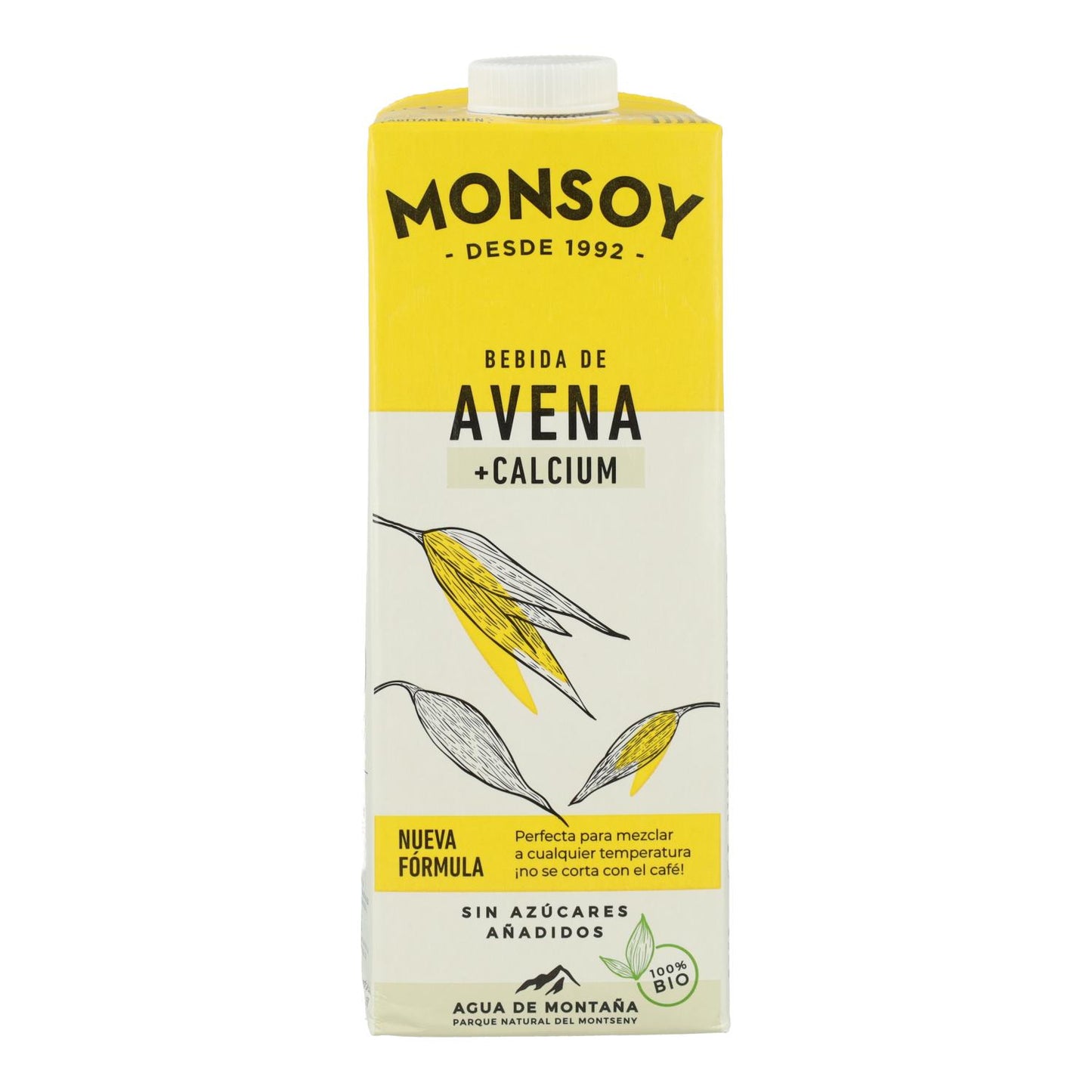 Pack 6uds Bebida Avena con Calcio BIO Monsoy 1 L