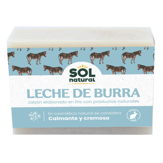 Jabón de leche de burra Sol natural 100g