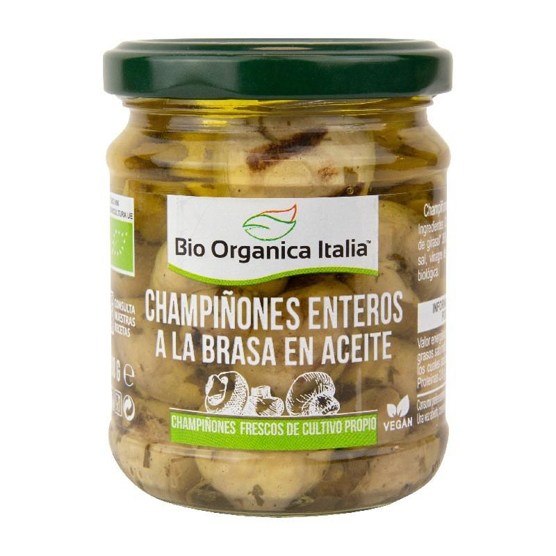 Champiñones enteros a la Brasa en Aceite Bio Organica Italia 190 g