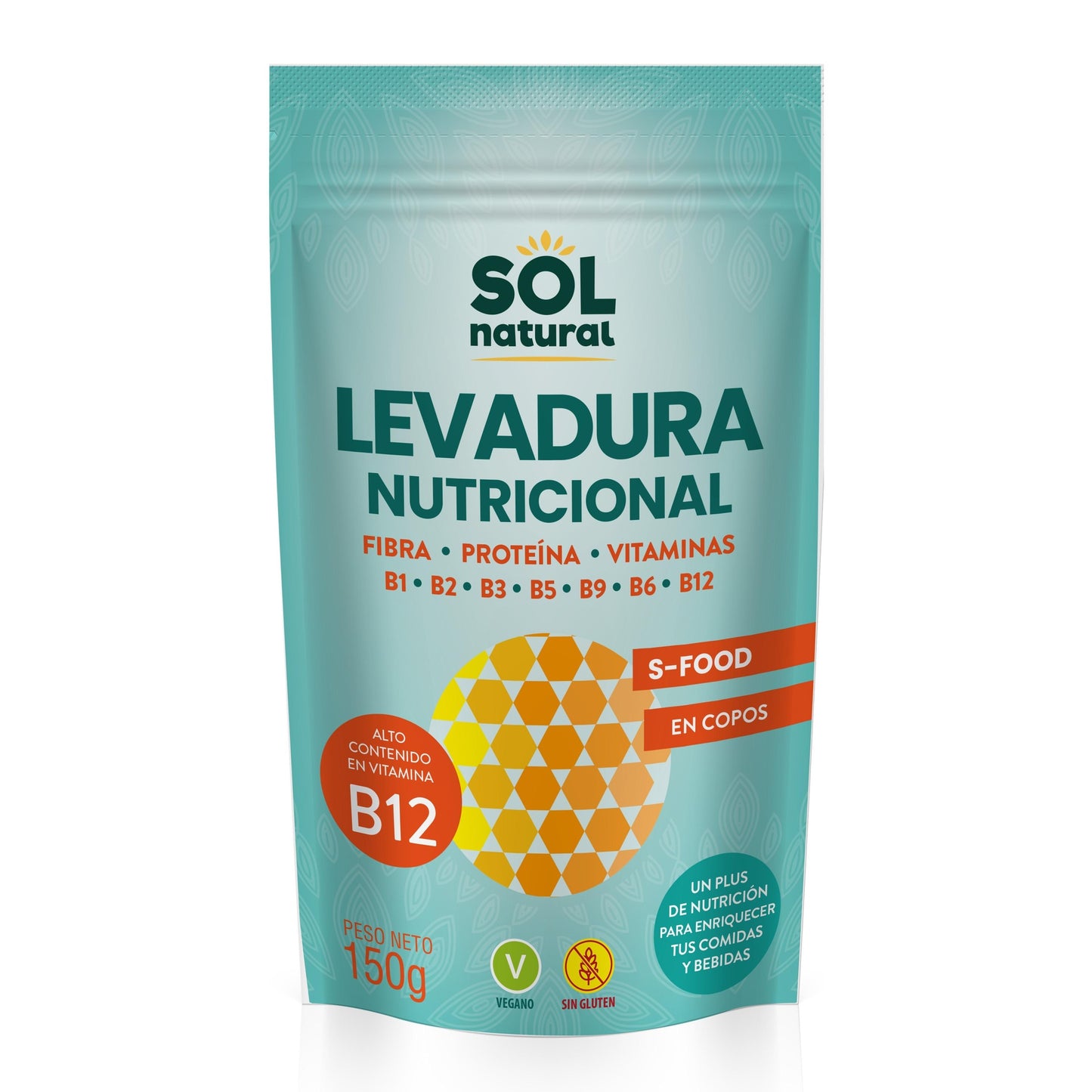 Levadura nutricional con vitamina B12 Sol Natural 150g