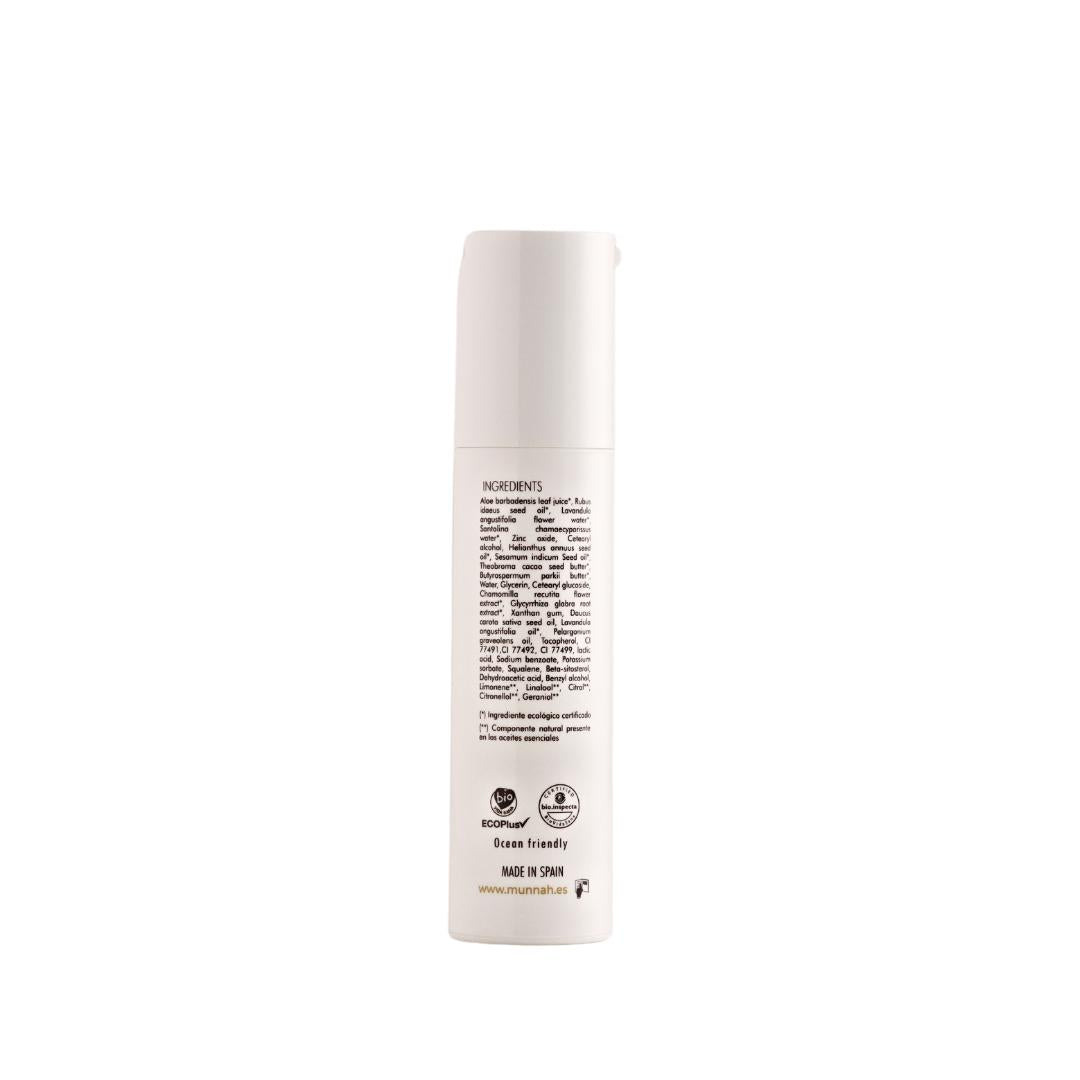 Protector solar facial con color SPF Münnah 50 ml