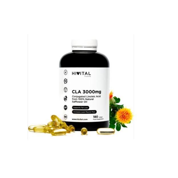CLA Ácido Linoleico Conjugado 3000 mg  Hivital 180 perlas