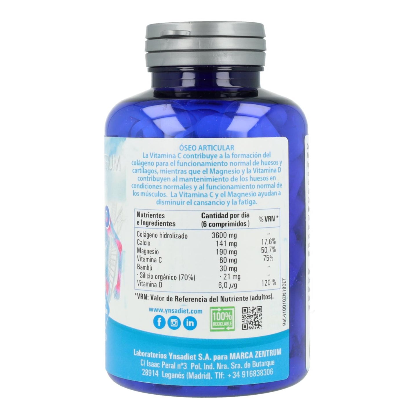 PC colágeno zentrum hidrolizado Ynsadiet 180 cápsulas