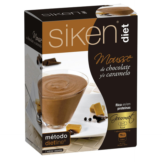 Siken Diet Mousse de Chocolate y Caramelo 7 Sobres