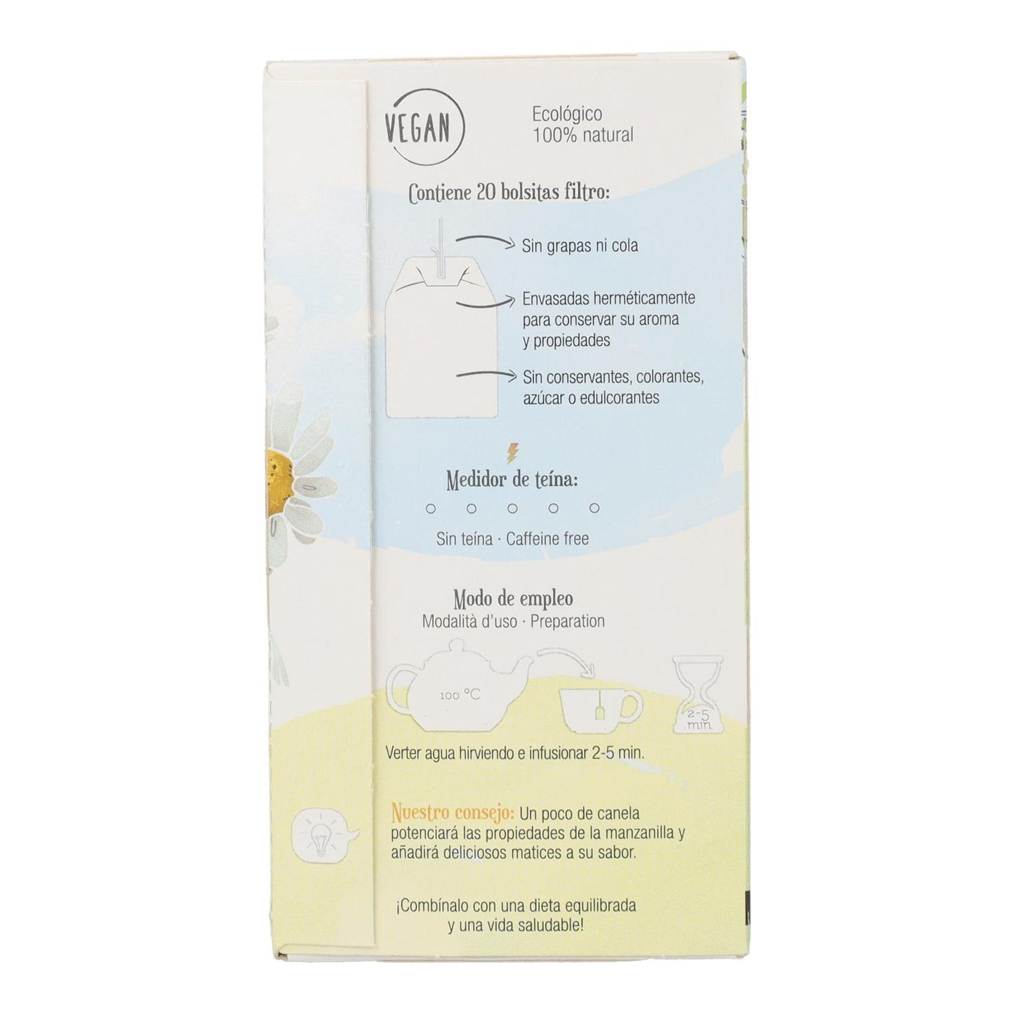 Manzanilla Bio 20 Filtros Santiveri