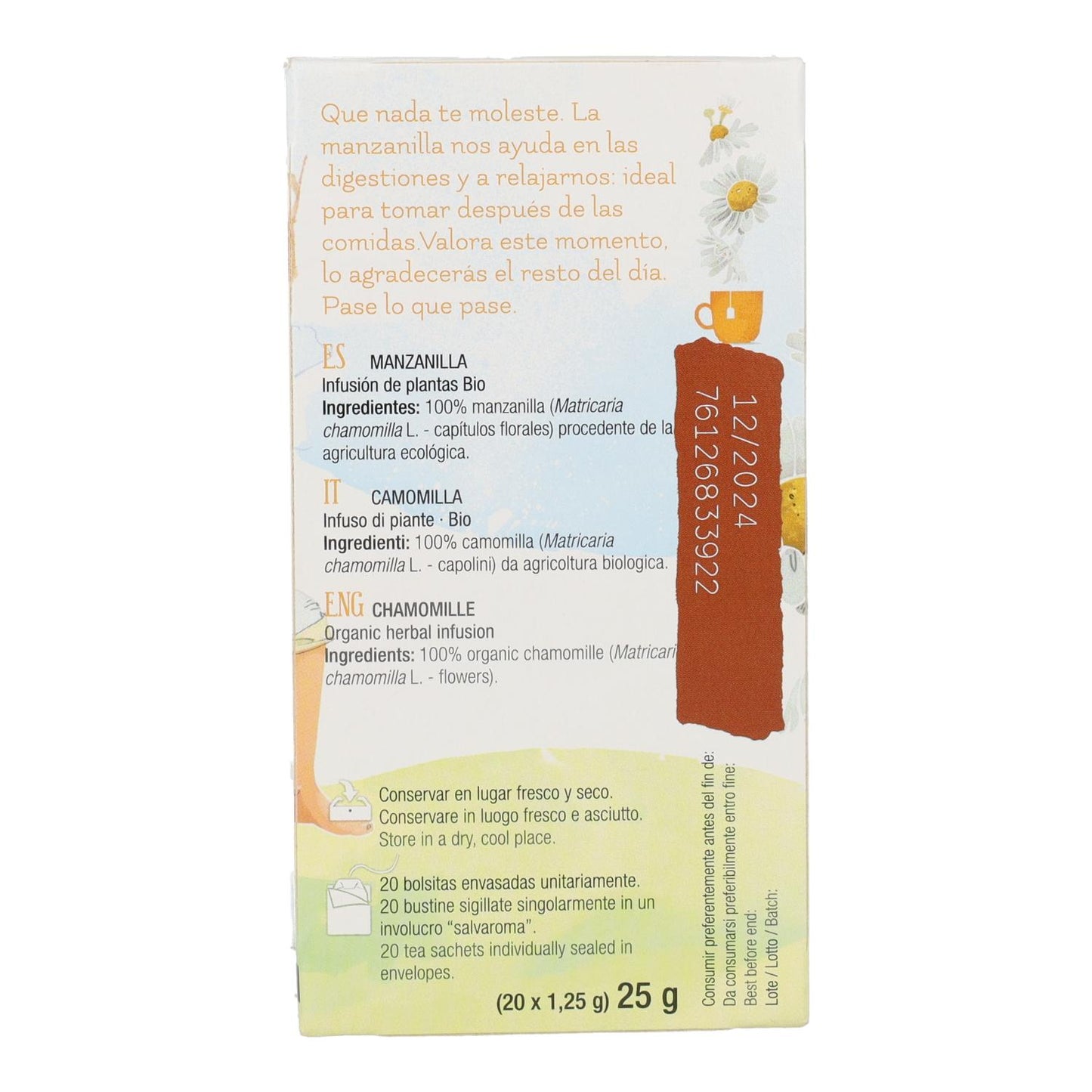 Manzanilla Bio 20 Filtros Santiveri