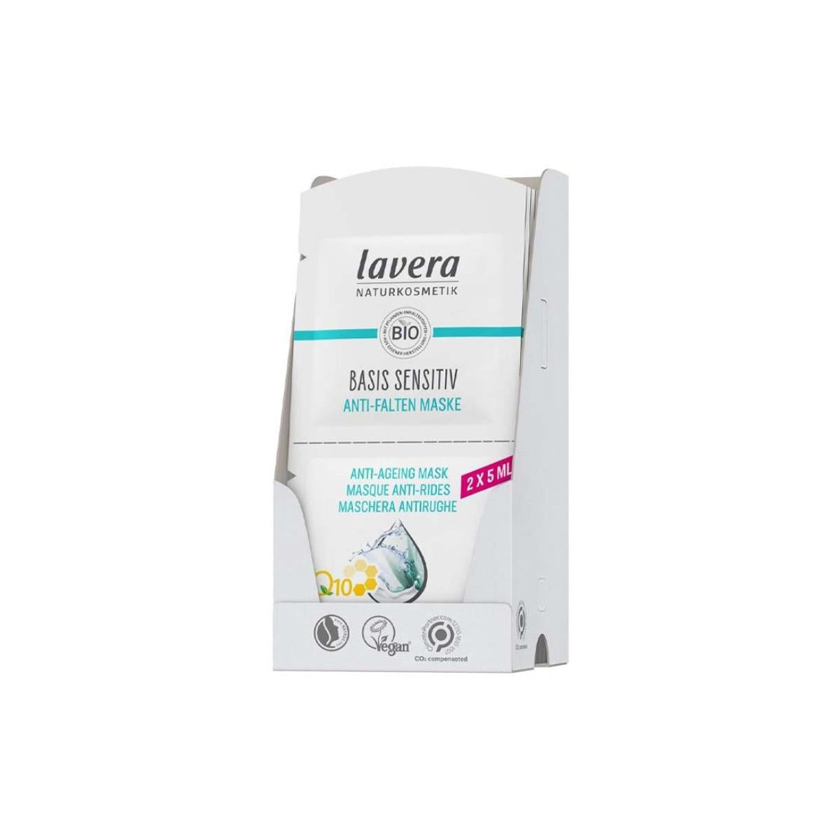 mascarilla facial Q10 basis sensitiv, Lavera 2x5 ml