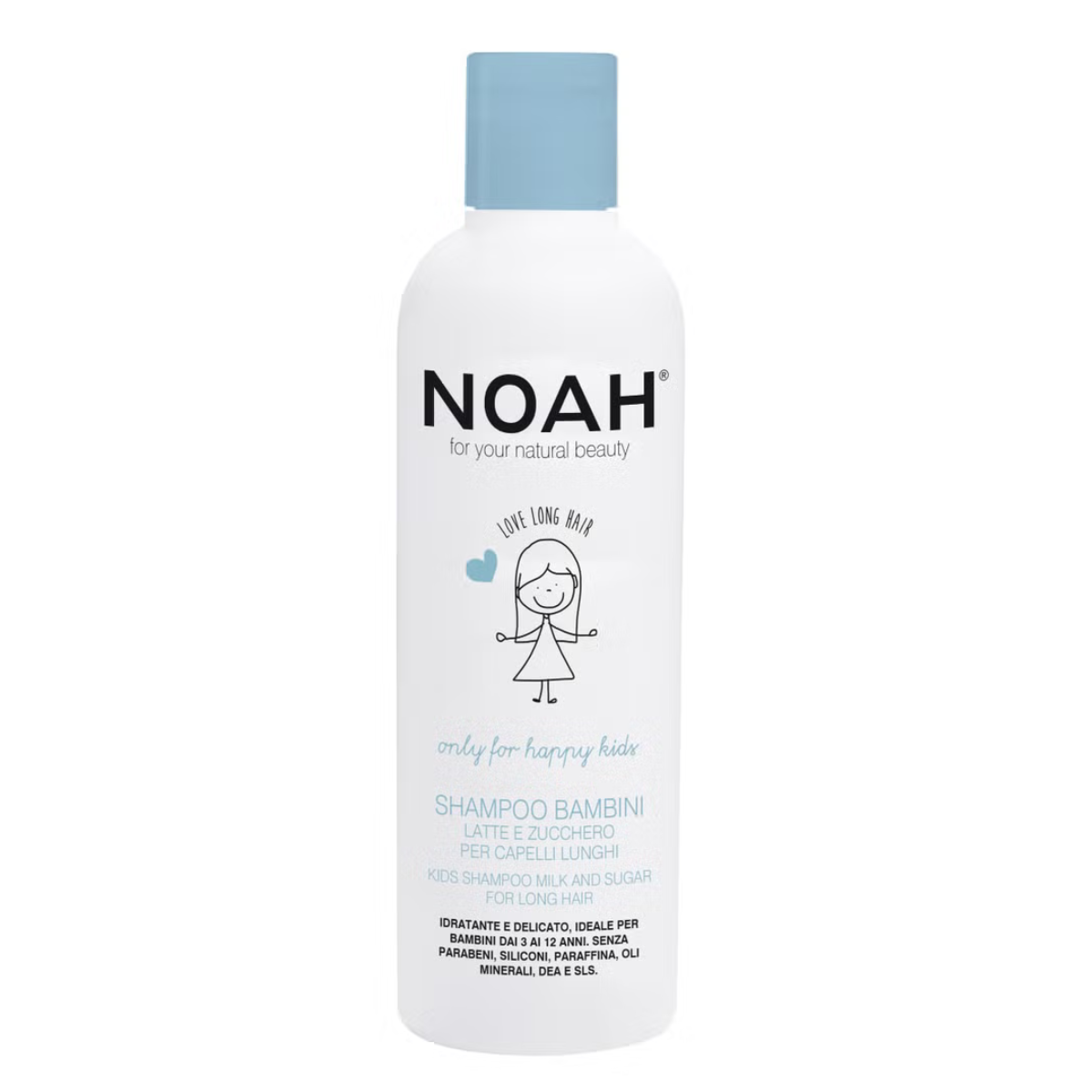 Kids champú leche y azúcar para cabello largo Noah 250 ml