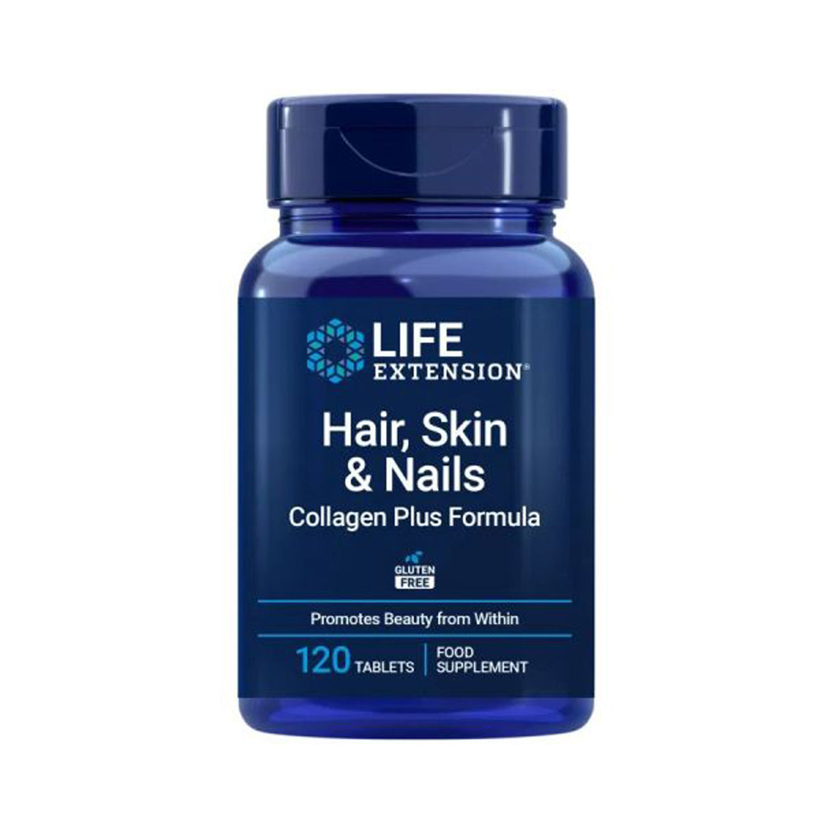 Hair Skin & Nails Collagen Plus Formula, Life Extension 120 comprimidos