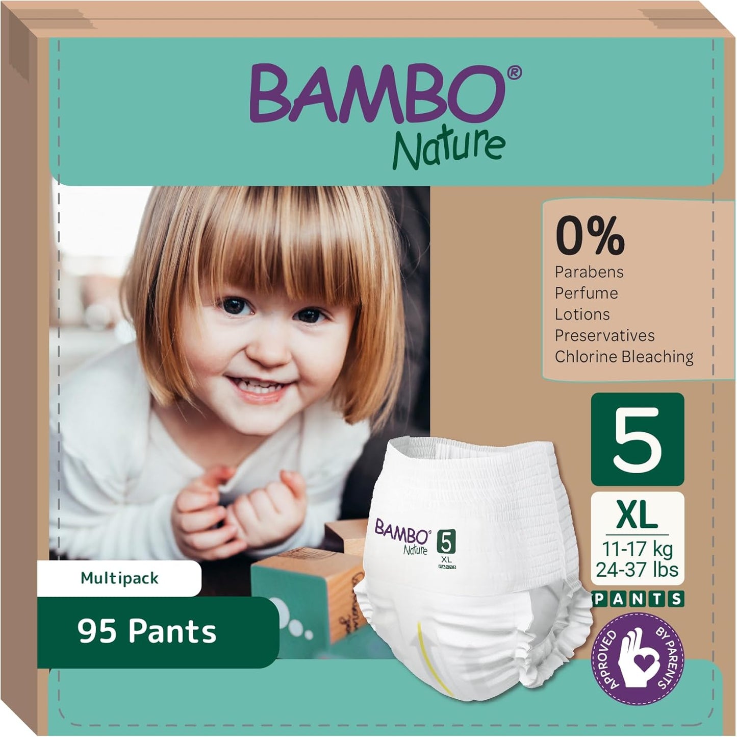 Pack ahorro Pants de entrenamiento Bambo Nature Talla 5 (12 a 18kg) 95 Uds