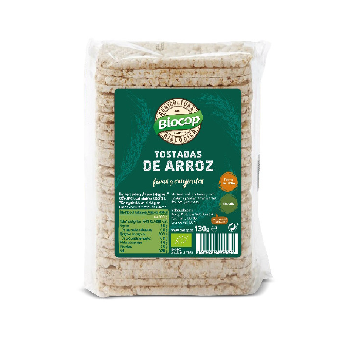 Tostadas Arroz Biocop, 130 g