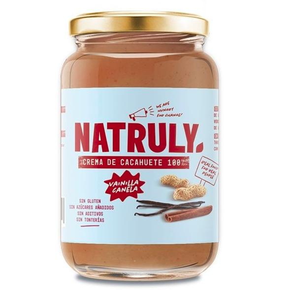 Crema de Cacahuete Canela y Vainilla Natruly 500 gr