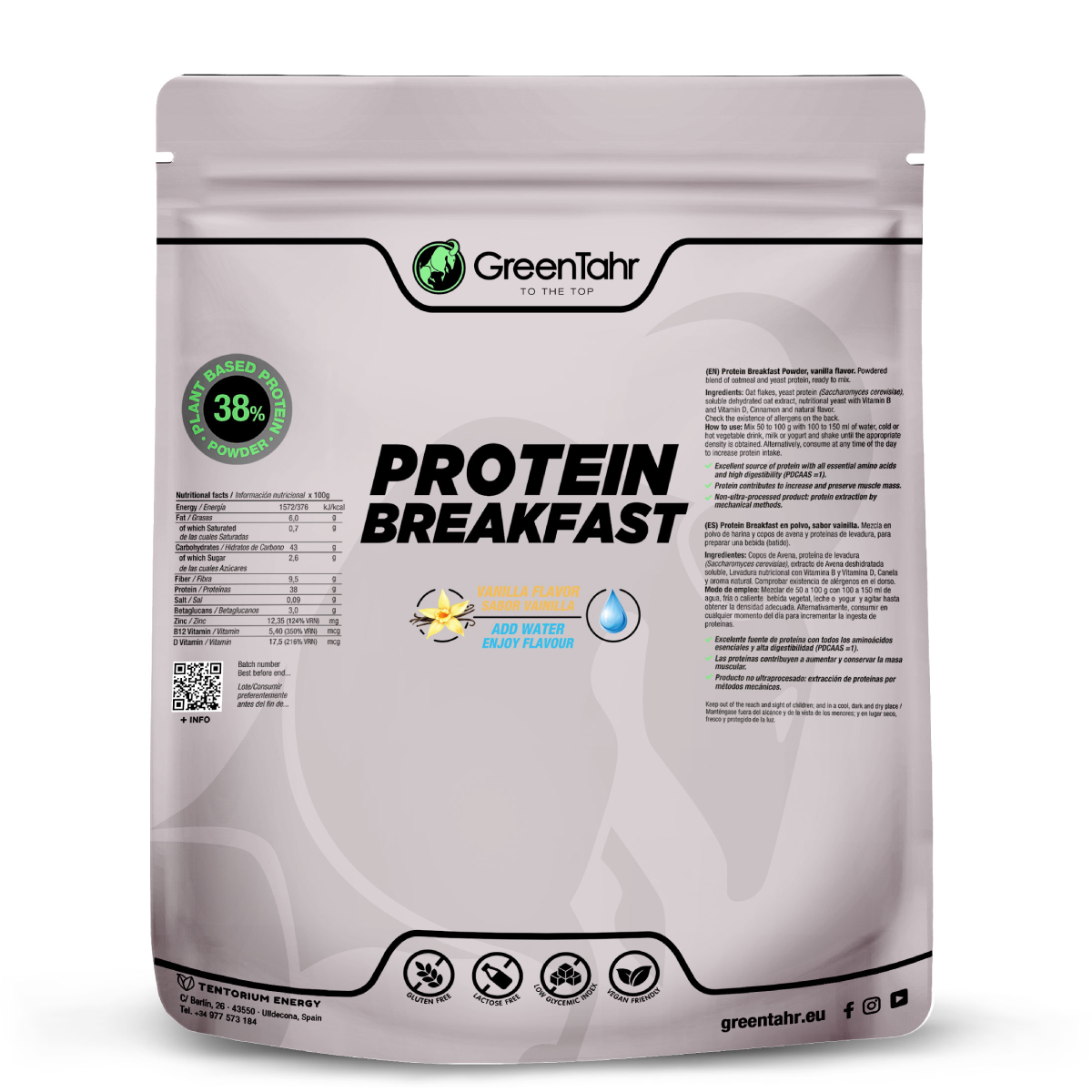 Protein Breakfast sabor vainilla Green Tahr 1k