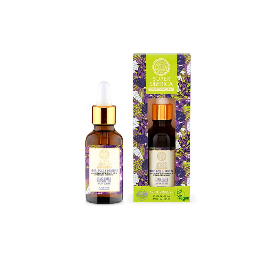 Rellenador fluido para cabello Débil con Pino, Rosa y Proteínas Natura Siberica 50 ml