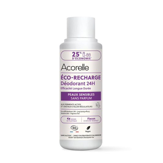 Recarga desodorante roll-on piel sensible agua de manzanilla & aceite de almendras, Acorelle 100 ml