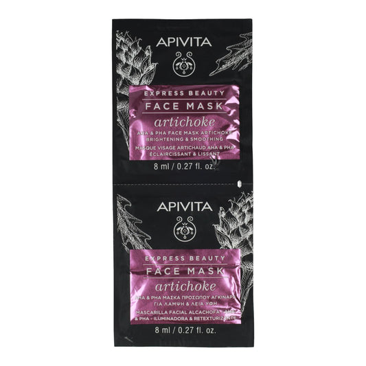 Mascarilla Iluminadora y Retexturizante con Alcachofa Apivita 2x8 ml Express Beauty