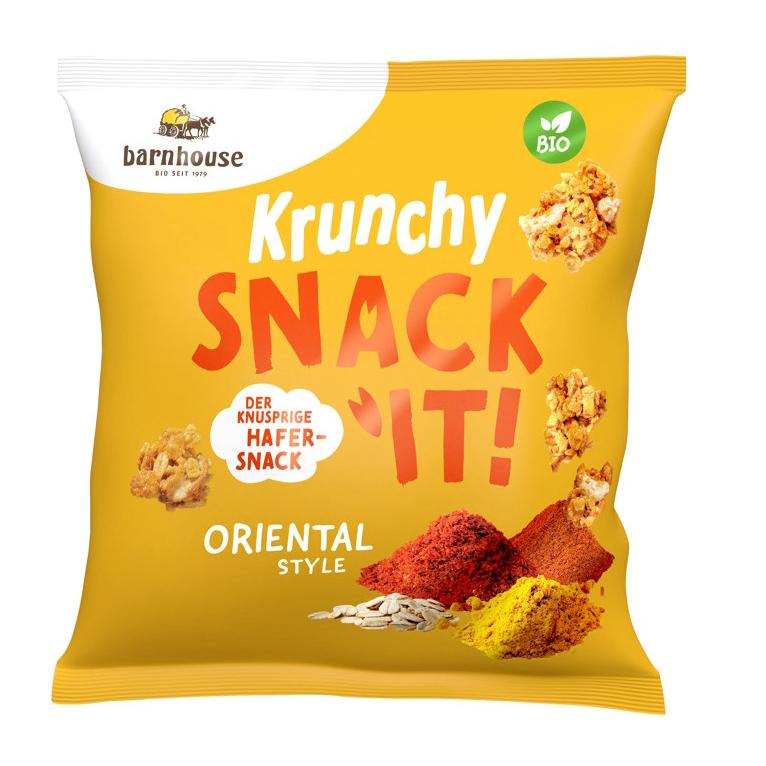 Snack krunchy a base de Avena sabor Oriental BIO Barnhouse 150 gr