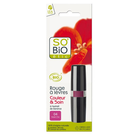 Barra de Labios 04 Violet SO'BIO étic 4,5 g.