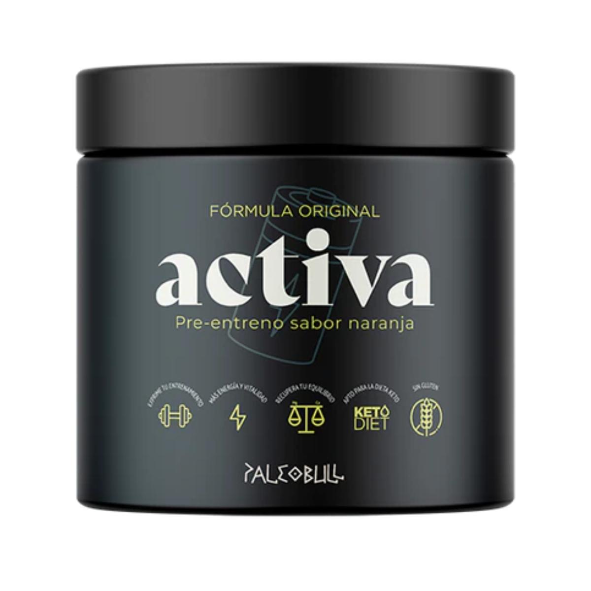 Activa Pre-entreno sabor naranja Paleobull 225 g Sin cafeina