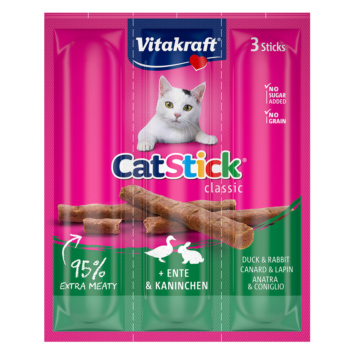 Cat Stick® pato y conejo Vitakraft 18 g (3 uds.)