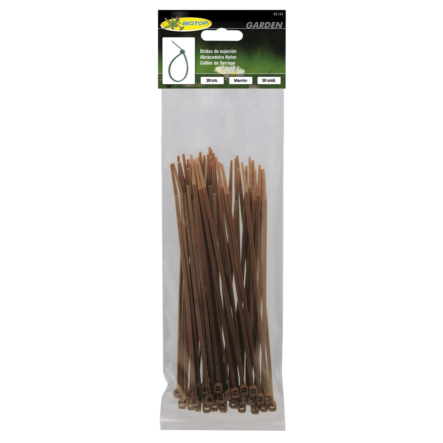 Bridas de sujeción marrón Biotop