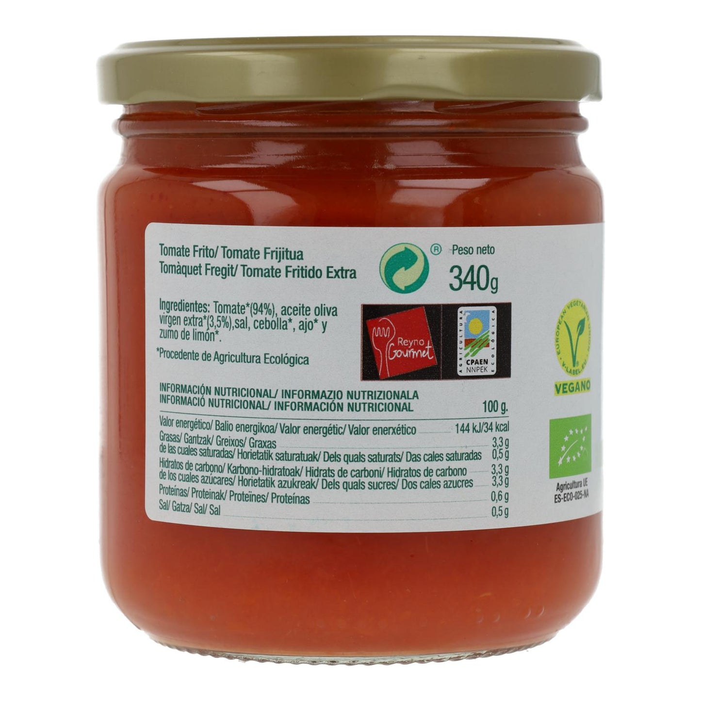 Tomate Frito BIO Casero Sin Azúcar Ékolo 340 g