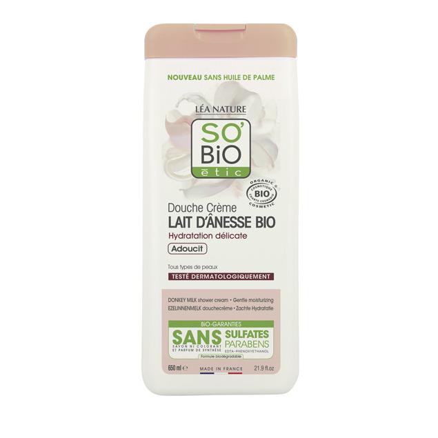 Gel de ducha hidratación suave leche de burra sobioSo'Bio étic 650 ml